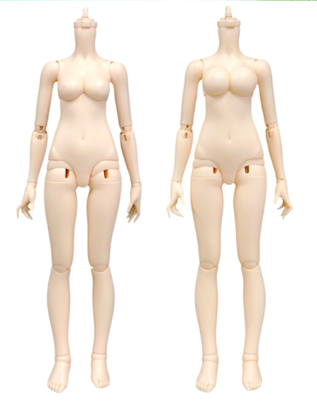 Moe body with Glamour bust (left) and full bust