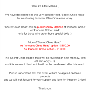 Innocent Chloe Update – BJD Collectasy